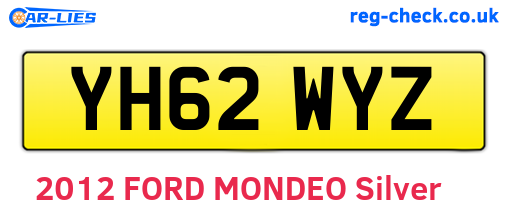 YH62WYZ are the vehicle registration plates.