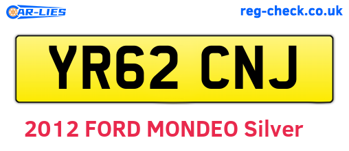 YR62CNJ are the vehicle registration plates.