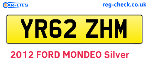 YR62ZHM are the vehicle registration plates.