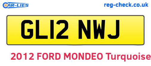 GL12NWJ are the vehicle registration plates.