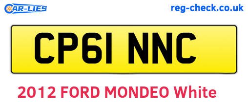 CP61NNC are the vehicle registration plates.