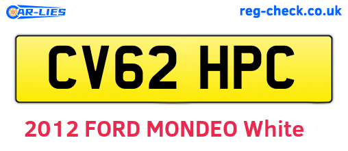 CV62HPC are the vehicle registration plates.