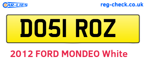 DO51ROZ are the vehicle registration plates.
