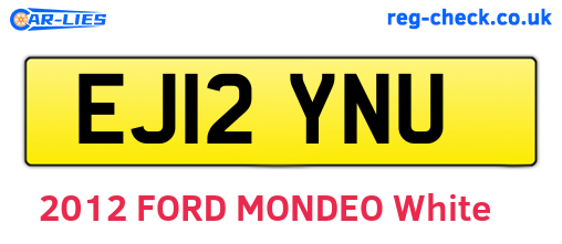 EJ12YNU are the vehicle registration plates.