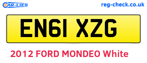 EN61XZG are the vehicle registration plates.