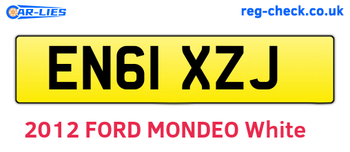 EN61XZJ are the vehicle registration plates.