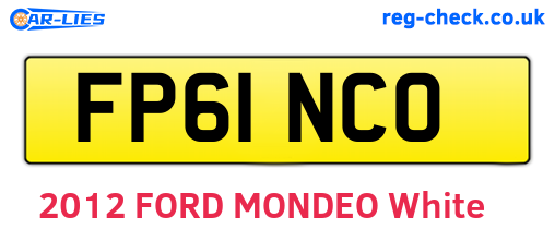 FP61NCO are the vehicle registration plates.