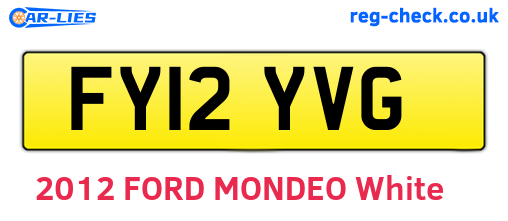 FY12YVG are the vehicle registration plates.