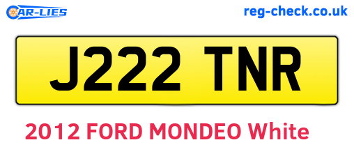 J222TNR are the vehicle registration plates.