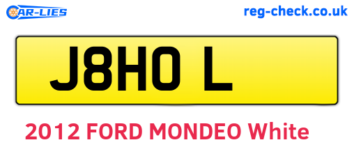 J8HOL are the vehicle registration plates.