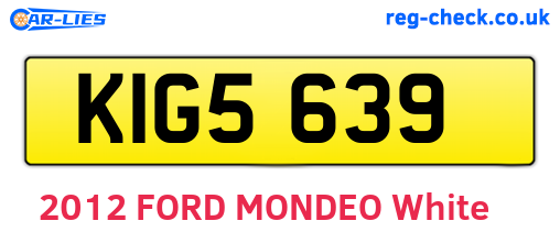 KIG5639 are the vehicle registration plates.