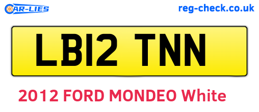LB12TNN are the vehicle registration plates.