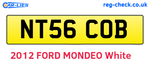 NT56COB are the vehicle registration plates.
