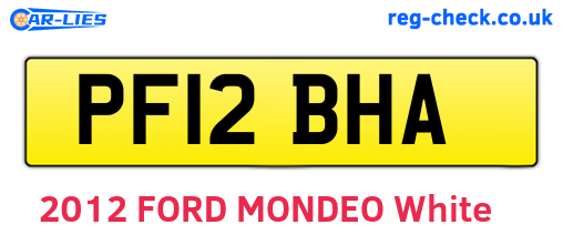 PF12BHA are the vehicle registration plates.