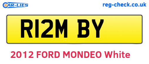 R12MBY are the vehicle registration plates.