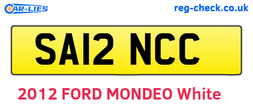 SA12NCC are the vehicle registration plates.
