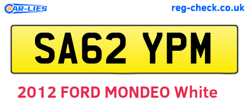 SA62YPM are the vehicle registration plates.