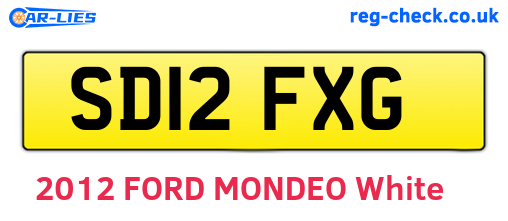 SD12FXG are the vehicle registration plates.