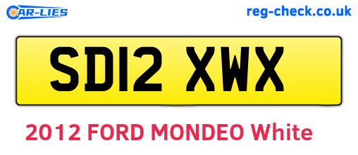 SD12XWX are the vehicle registration plates.