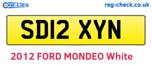 SD12XYN are the vehicle registration plates.