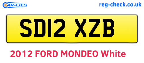 SD12XZB are the vehicle registration plates.