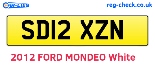 SD12XZN are the vehicle registration plates.