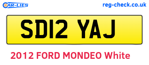 SD12YAJ are the vehicle registration plates.