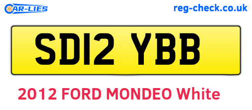 SD12YBB are the vehicle registration plates.
