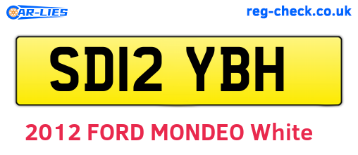 SD12YBH are the vehicle registration plates.