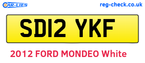 SD12YKF are the vehicle registration plates.