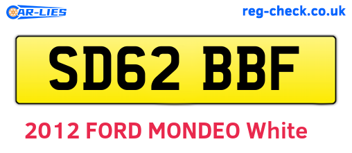 SD62BBF are the vehicle registration plates.