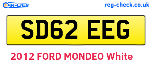 SD62EEG are the vehicle registration plates.