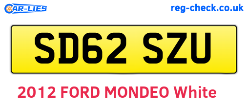 SD62SZU are the vehicle registration plates.