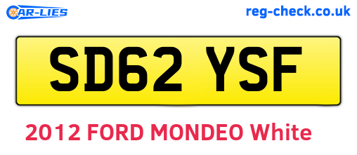 SD62YSF are the vehicle registration plates.