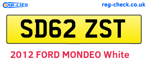 SD62ZST are the vehicle registration plates.