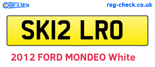 SK12LRO are the vehicle registration plates.