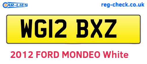 WG12BXZ are the vehicle registration plates.