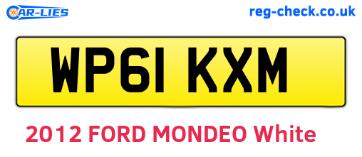 WP61KXM are the vehicle registration plates.
