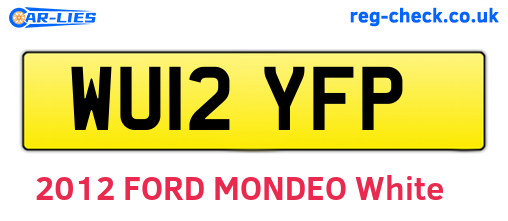 WU12YFP are the vehicle registration plates.