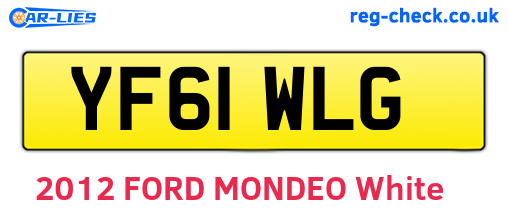 YF61WLG are the vehicle registration plates.