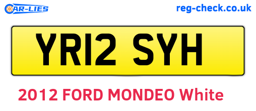 YR12SYH are the vehicle registration plates.