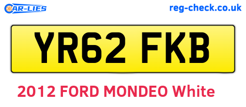 YR62FKB are the vehicle registration plates.