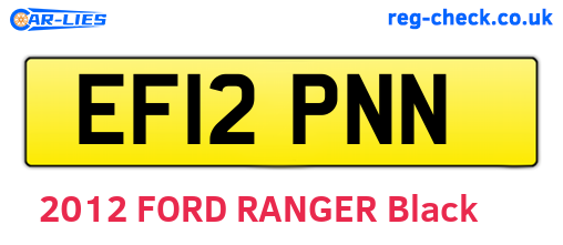 EF12PNN are the vehicle registration plates.