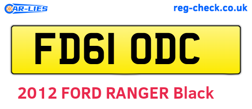 FD61ODC are the vehicle registration plates.