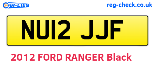 NU12JJF are the vehicle registration plates.