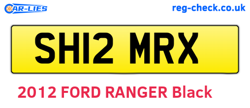 SH12MRX are the vehicle registration plates.