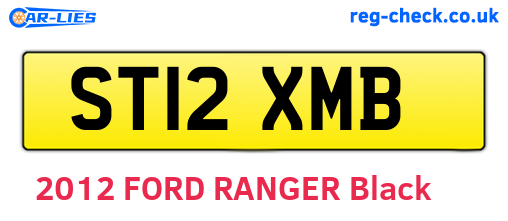 ST12XMB are the vehicle registration plates.