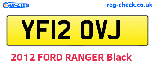 YF12OVJ are the vehicle registration plates.