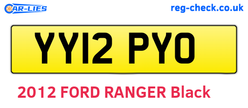 YY12PYO are the vehicle registration plates.