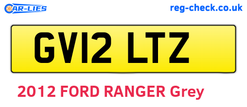 GV12LTZ are the vehicle registration plates.
